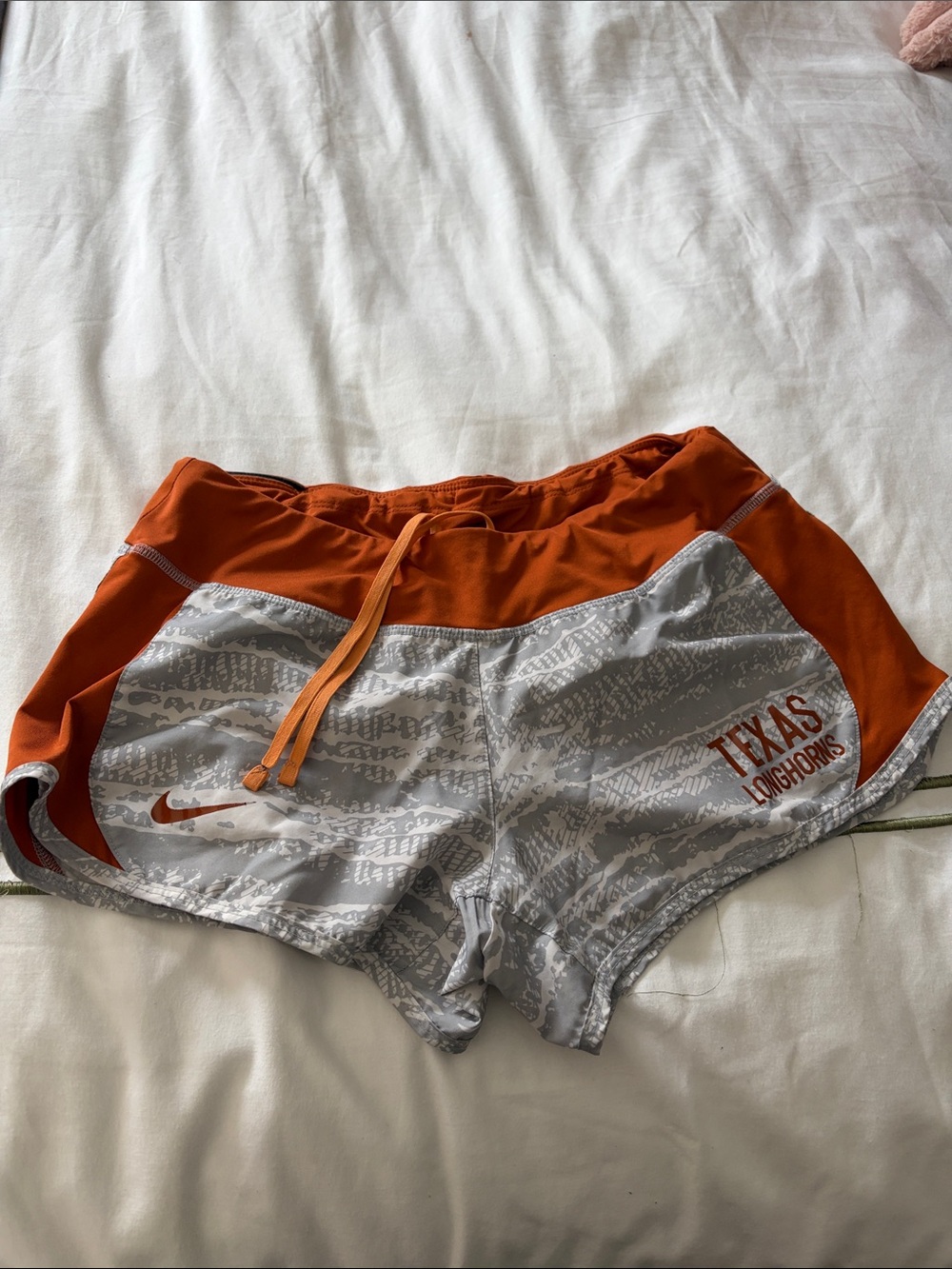 Nike Dri-Fit Women's Burnt Orange & Light Gray Texas Longhorns Athletic Shorts